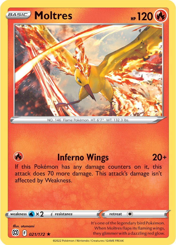 Moltres (021/172) (Theme Deck Exclusive) [Sword & Shield: Brilliant Stars] | Play N Trade Winnipeg