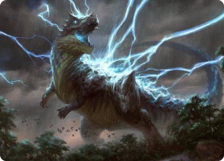 Thrasta, Tempest's Roar Art Card (41) [Modern Horizons 2 Art Series] | Play N Trade Winnipeg
