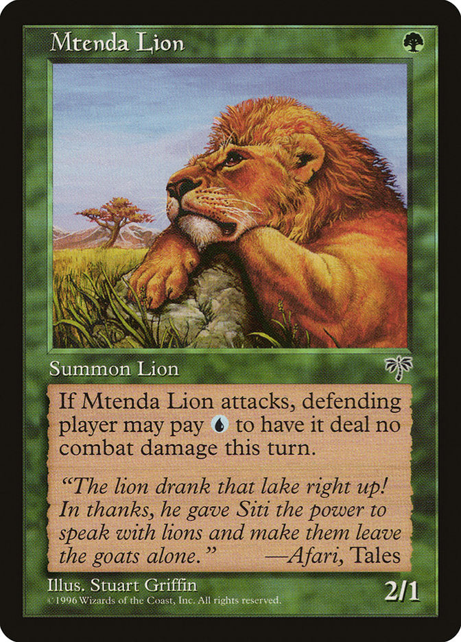 Mtenda Lion [Mirage] | Play N Trade Winnipeg