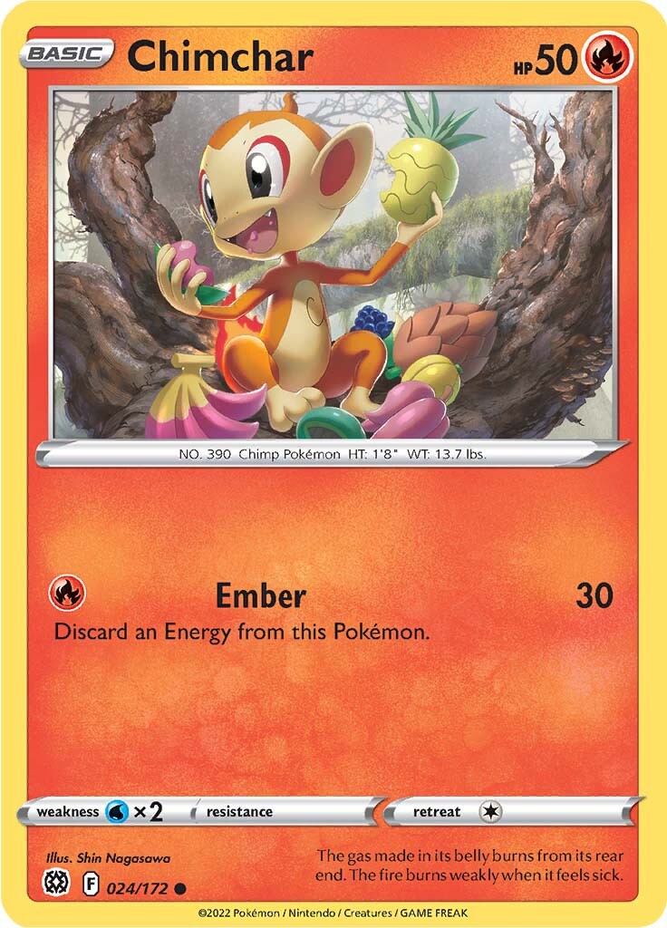 Chimchar (024/172) [Sword & Shield: Brilliant Stars] | Play N Trade Winnipeg