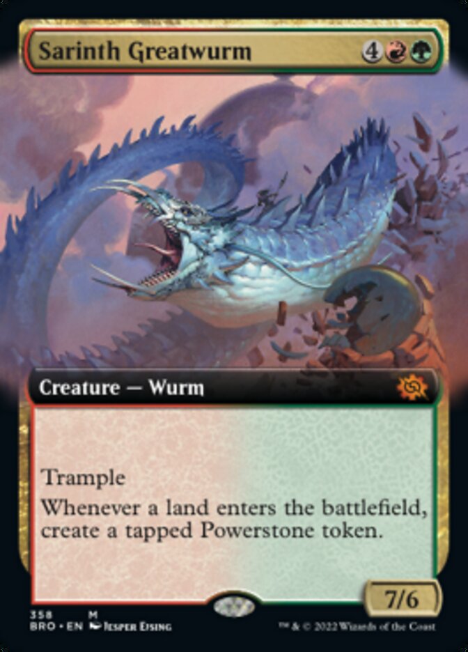 Sarinth Greatwurm (Extended Art) [The Brothers' War] | Play N Trade Winnipeg