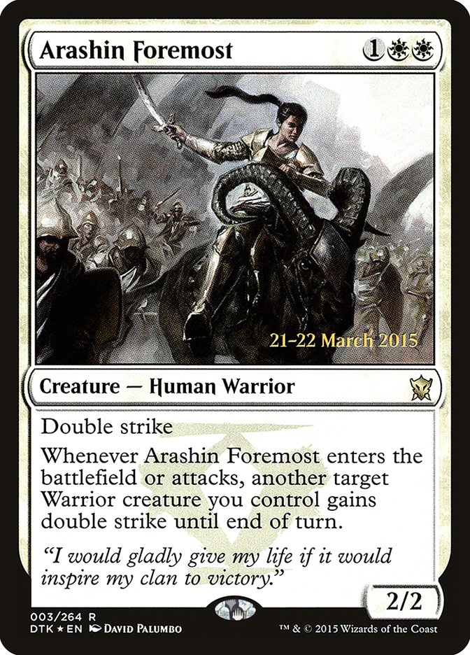 Arashin Foremost  [Dragons of Tarkir Prerelease Promos] | Play N Trade Winnipeg