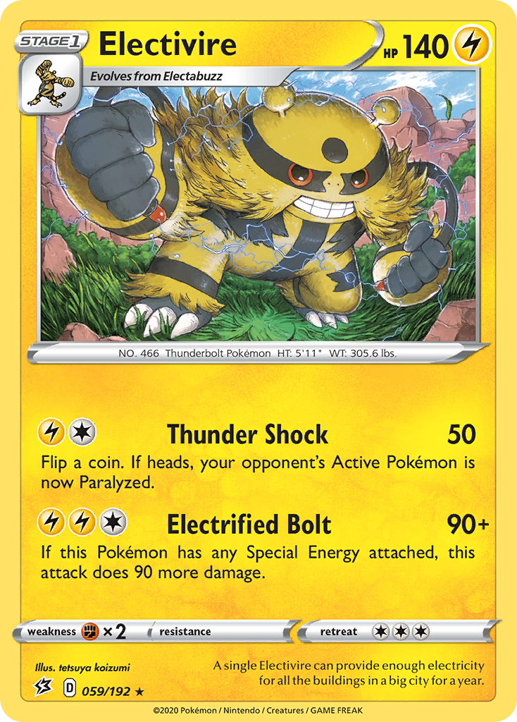 Electivire (059/192) [Sword & Shield: Rebel Clash] | Play N Trade Winnipeg