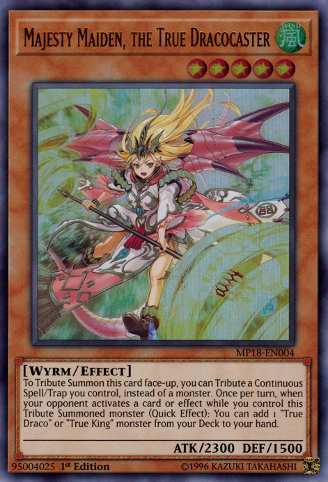 Majesty Maiden, the True Dracocaster [MP18-EN004] Ultra Rare | Play N Trade Winnipeg