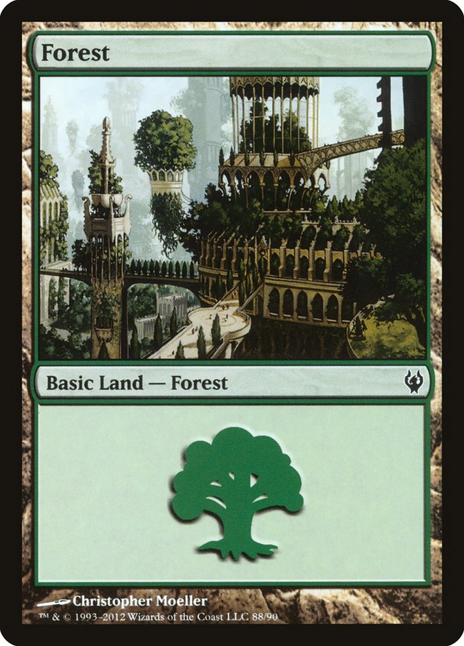 Forest (88) [Duel Decks: Izzet vs. Golgari] | Play N Trade Winnipeg