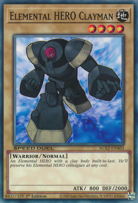 Elemental HERO Clayman [SGX2-ENA03] Common | Play N Trade Winnipeg