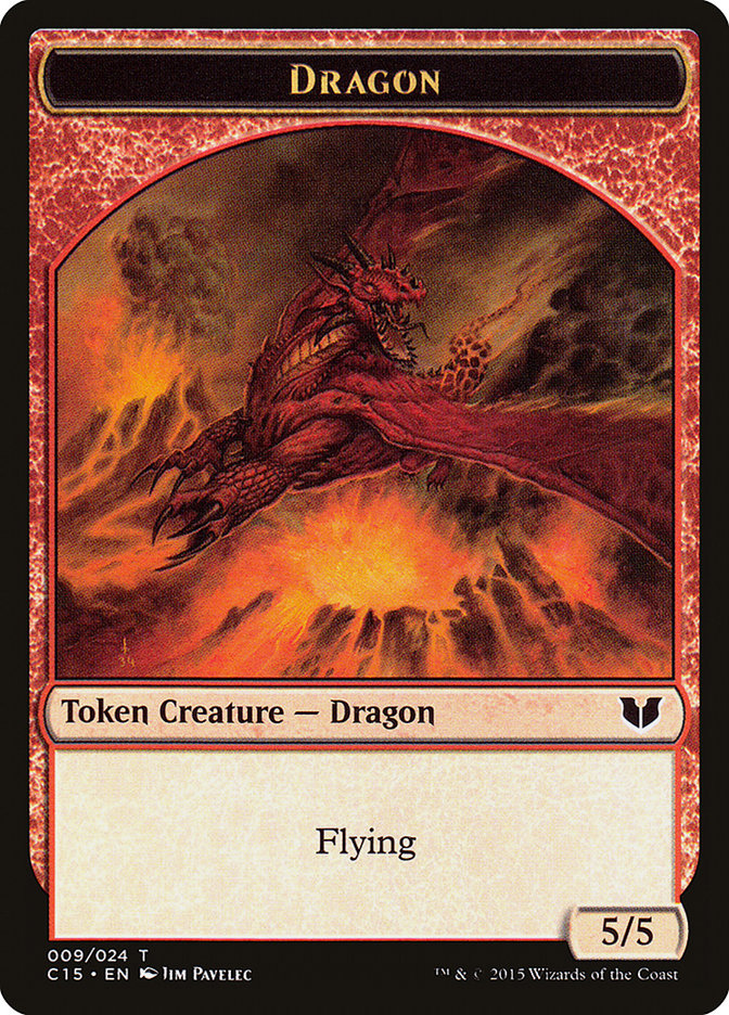 Dragon // Dragon Double-Sided Token [Commander 2015 Tokens] | Play N Trade Winnipeg