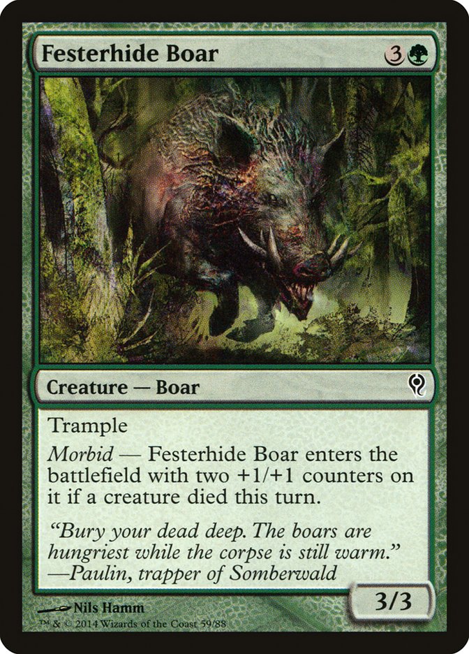 Festerhide Boar [Duel Decks: Jace vs. Vraska] | Play N Trade Winnipeg