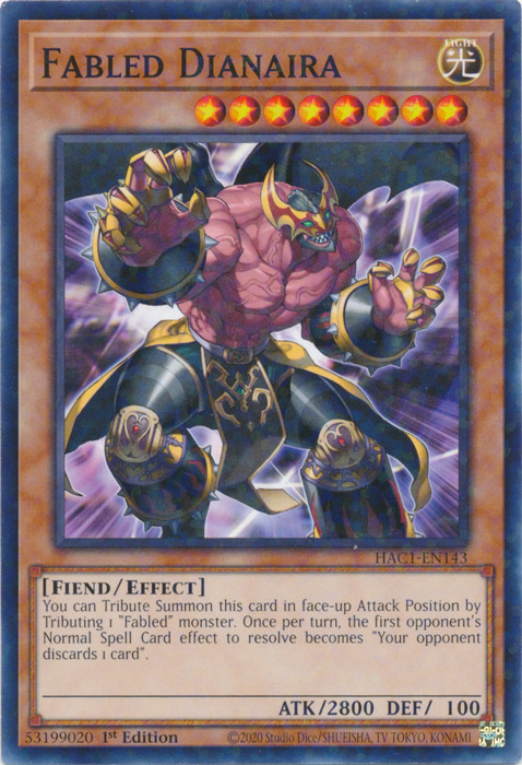 Fabled Dianaira (Duel Terminal) [HAC1-EN143] Common | Play N Trade Winnipeg