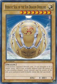 Hieratic Seal of the Sun Dragon Overlord [GAOV-EN002] Common | Play N Trade Winnipeg