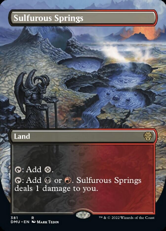 Sulfurous Springs (Borderless Alternate Art) [Dominaria United] | Play N Trade Winnipeg