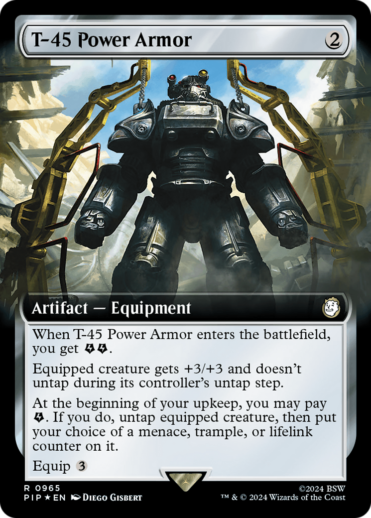 T-45 Power Armor (Extended Art) (Surge Foil) [Fallout] | Play N Trade Winnipeg