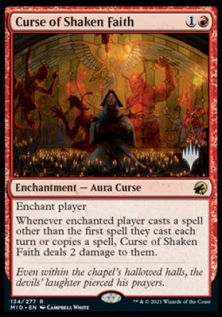 Curse of Shaken Faith (Promo Pack) [Innistrad: Midnight Hunt Promos] | Play N Trade Winnipeg