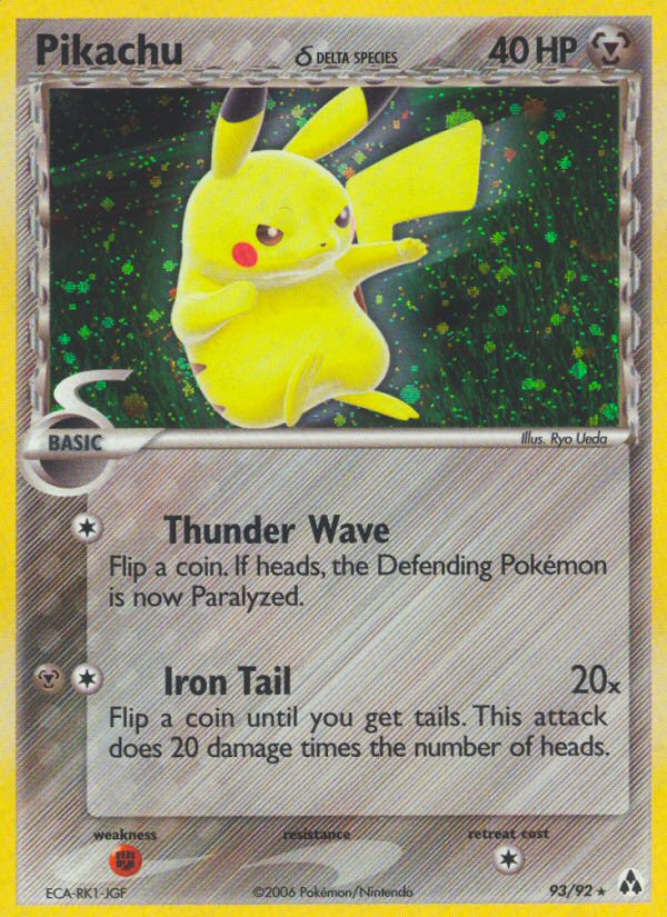 Pikachu (93/92) (Delta Species) [EX: Legend Maker] | Play N Trade Winnipeg