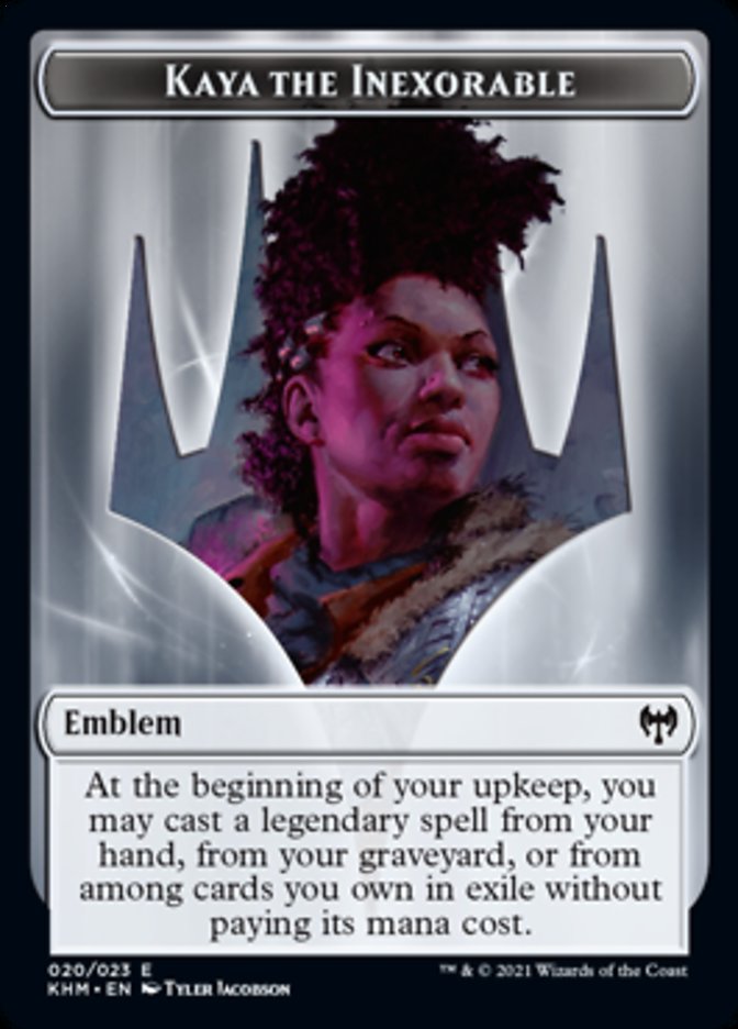 Kaya the Inexorable Emblem [Kaldheim Tokens] | Play N Trade Winnipeg