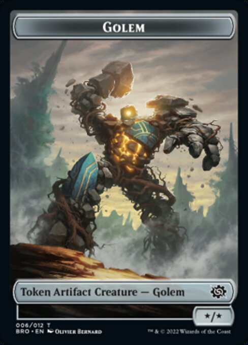 Powerstone // Golem Double-Sided Token [The Brothers' War Tokens] | Play N Trade Winnipeg