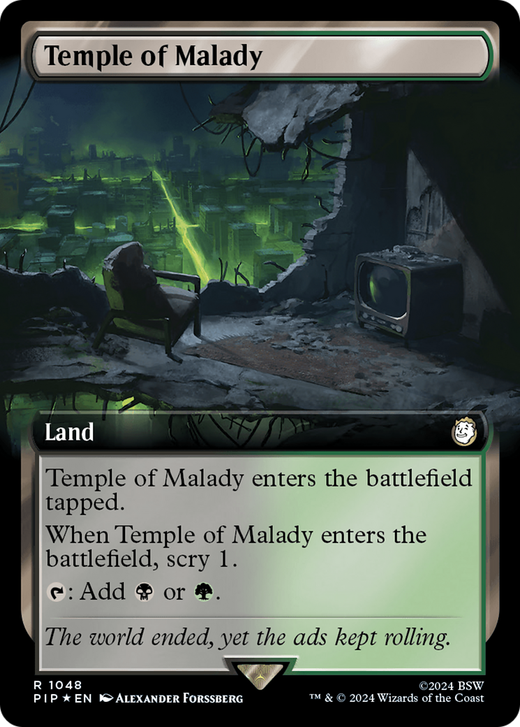 Temple of Malady (Extended Art) (Surge Foil) [Fallout] | Play N Trade Winnipeg