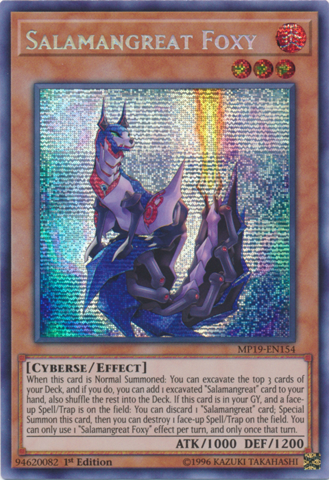 Salamangreat Foxy [MP19-EN154] Prismatic Secret Rare | Play N Trade Winnipeg