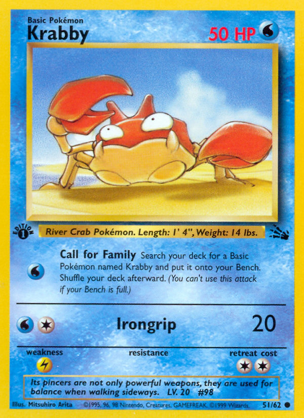 Krabby (51/62) [Fossil 1st Edition] | Play N Trade Winnipeg