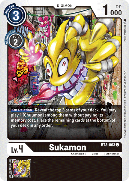 Sukamon [BT3-063] [Release Special Booster Ver.1.5] | Play N Trade Winnipeg