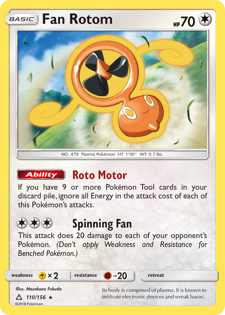 Fan Rotom (110/156) [Sun & Moon: Ultra Prism] | Play N Trade Winnipeg