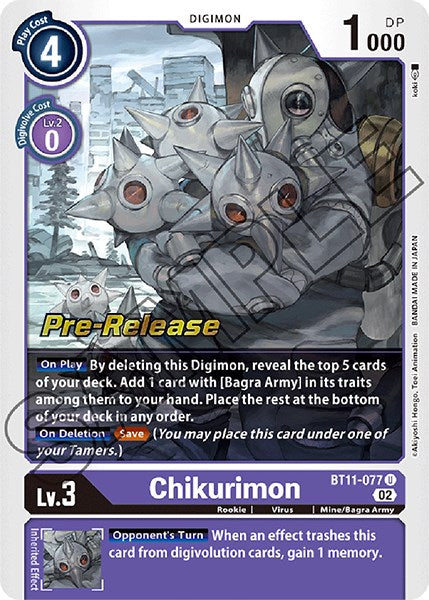 Chikurimon [BT11-077] [Dimensional Phase Pre-Release Promos] | Play N Trade Winnipeg