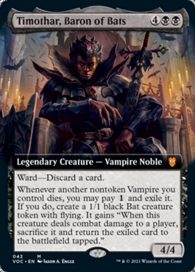 Timothar, Baron of Bats (Extended) [Innistrad: Crimson Vow Commander] | Play N Trade Winnipeg