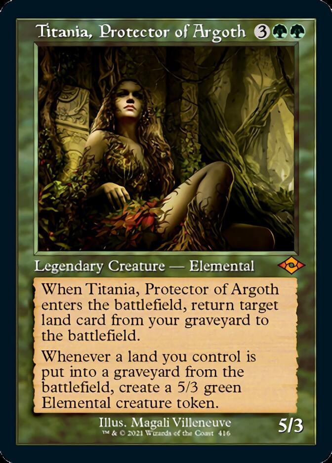 Titania, Protector of Argoth (Retro Foil Etched) [Modern Horizons 2] | Play N Trade Winnipeg