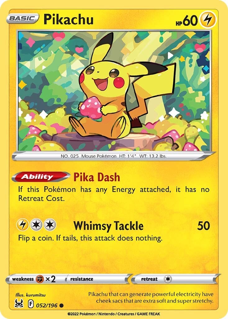 Pikachu (052/196) [Sword & Shield: Lost Origin] | Play N Trade Winnipeg