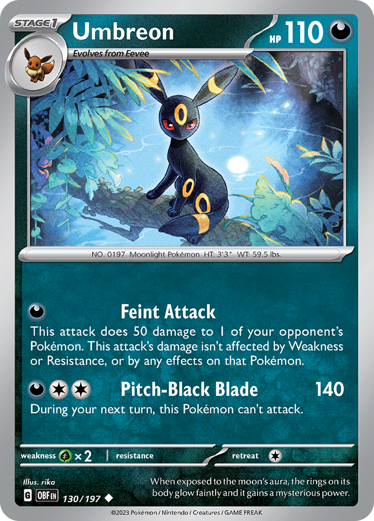 Umbreon (130/197) [Scarlet & Violet: Obsidian Flames] | Play N Trade Winnipeg