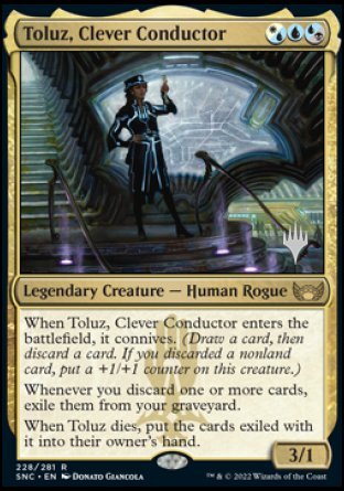 Toluz, Clever Conductor (Promo Pack) [Streets of New Capenna Promos] | Play N Trade Winnipeg