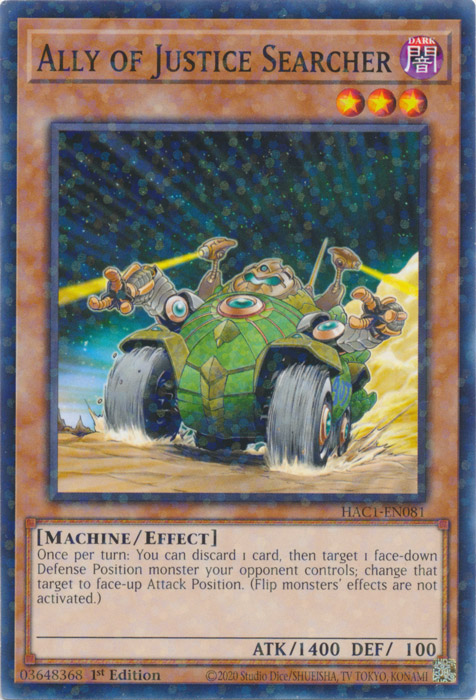 Ally of Justice Searcher (Duel Terminal) [HAC1-EN081] Common | Play N Trade Winnipeg