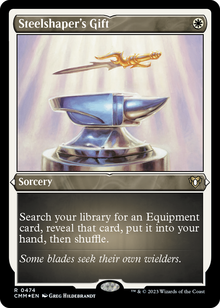 Steelshaper's Gift (Foil Etched) [Commander Masters] | Play N Trade Winnipeg