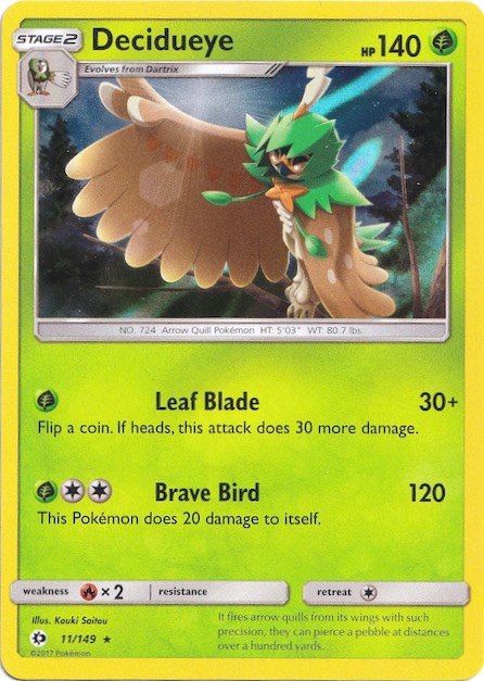 Decidueye (11/149) (Water Web Holo) [Sun & Moon: Base Set] | Play N Trade Winnipeg