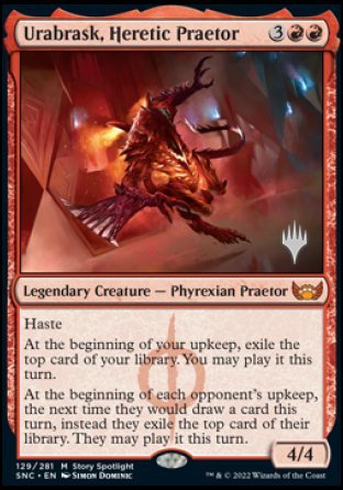 Urabrask, Heretic Praetor (Promo Pack) [Streets of New Capenna Promos] | Play N Trade Winnipeg