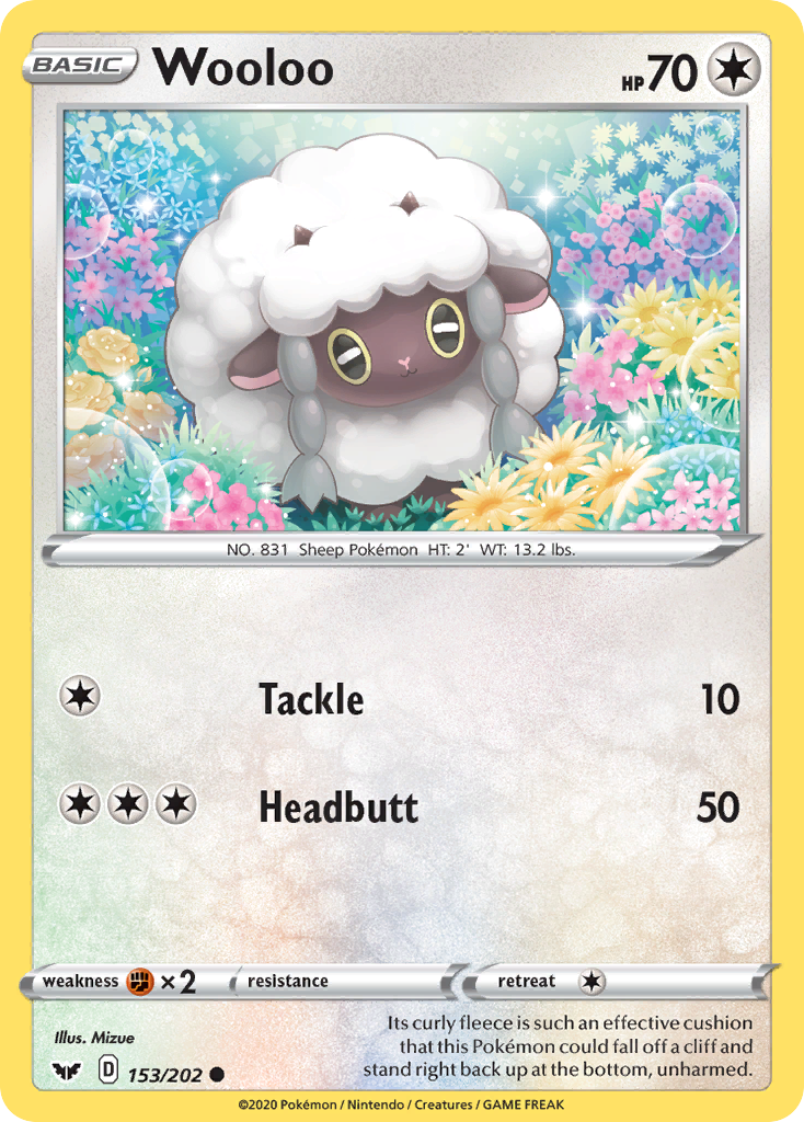 Wooloo (153/202) [Sword & Shield: Base Set] | Play N Trade Winnipeg