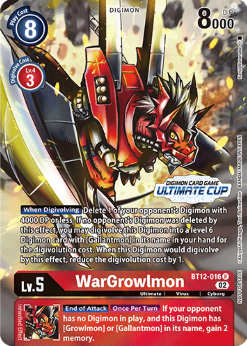 WarGrowlmon [BT12-016] (Ultimate Cup) [Across Time Promos] | Play N Trade Winnipeg