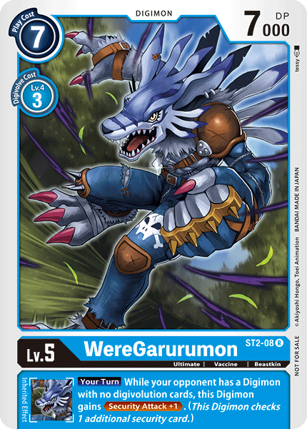 WereGarurumon [ST2-08] (Tamer Party) [Starter Deck: Cocytus Blue Promos] | Play N Trade Winnipeg