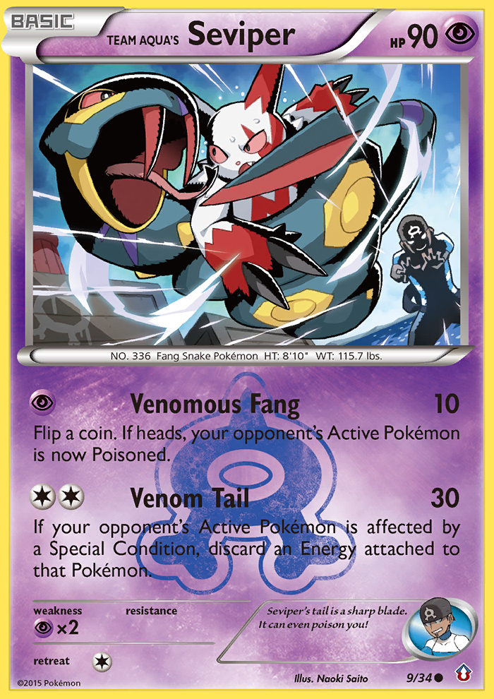 Team Aqua's Seviper (9/34) [XY: Double Crisis] | Play N Trade Winnipeg