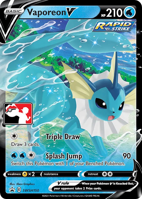 Vaporeon V (SWSH150) [Prize Pack Series One] | Play N Trade Winnipeg