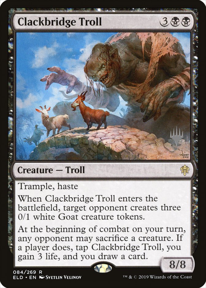 Clackbridge Troll (Promo Pack) [Throne of Eldraine Promos] | Play N Trade Winnipeg