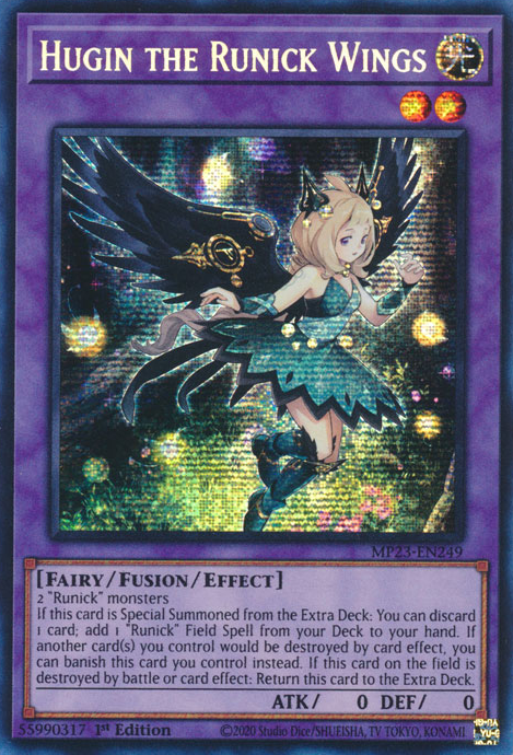 Hugin the Runick Wings [MP23-EN249] Prismatic Secret Rare | Play N Trade Winnipeg