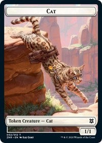 Cat // Hydra Double-sided Token [Zendikar Rising Tokens] | Play N Trade Winnipeg