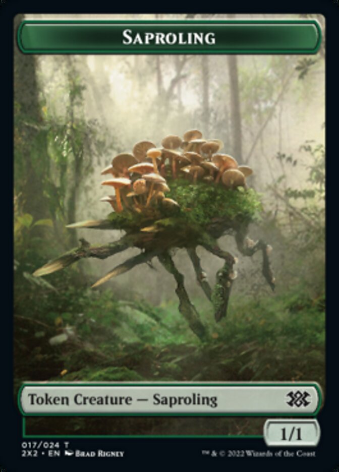 Saproling // Treasure Double-sided Token [Double Masters 2022 Tokens] | Play N Trade Winnipeg