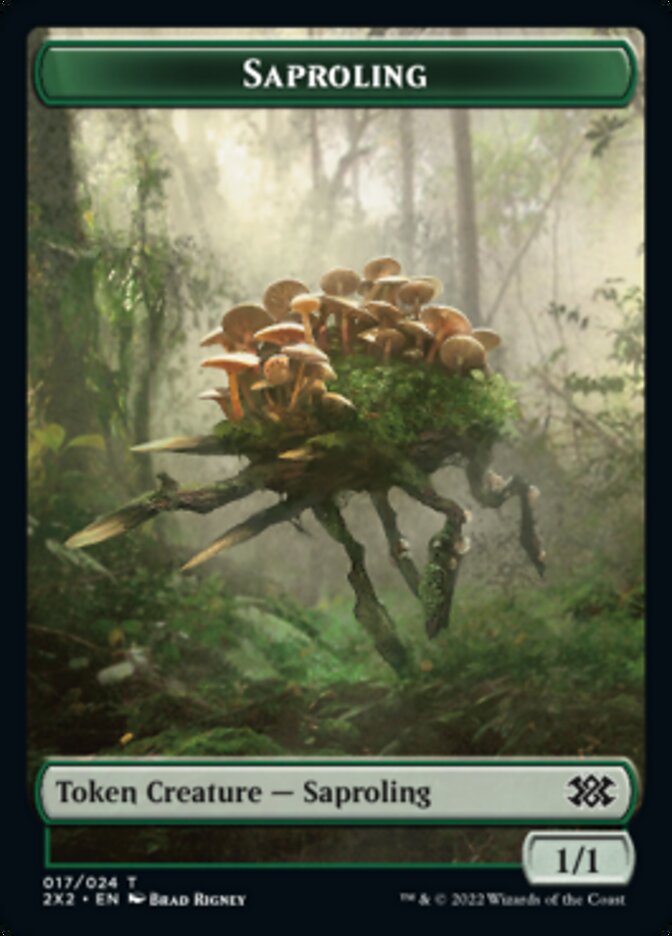 Saproling // Spirit Double-sided Token [Double Masters 2022 Tokens] | Play N Trade Winnipeg