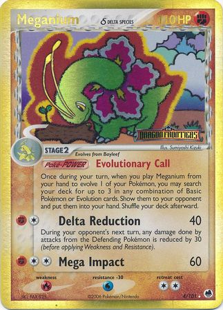 Meganium (4/101) (Delta Species) (Stamped) [EX: Dragon Frontiers] | Play N Trade Winnipeg