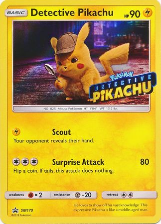 Detective Pikachu (SM170) (Detective Pikachu Stamped) [Sun & Moon: Black Star Promos] | Play N Trade Winnipeg