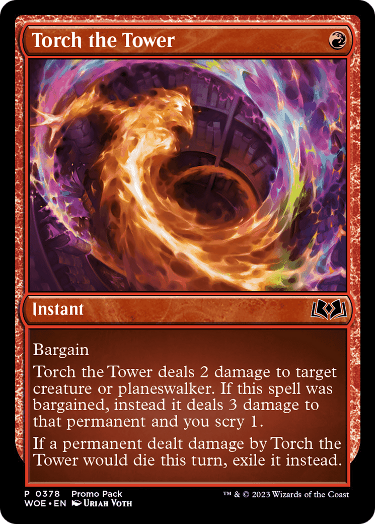 Torch the Tower (Promo Pack) [Wilds of Eldraine Promos] | Play N Trade Winnipeg