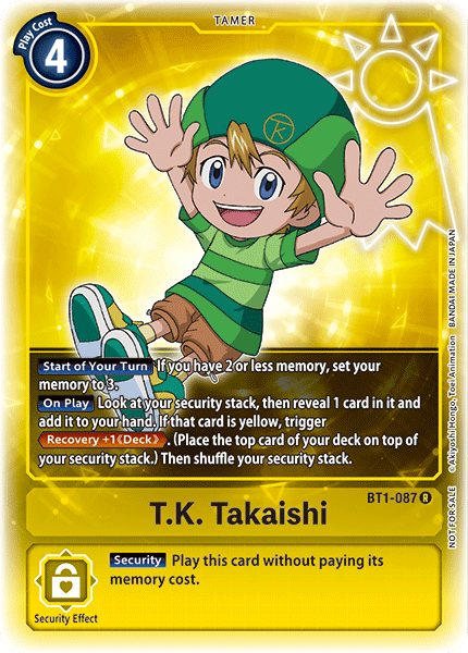 T.K. Takaishi [BT1-087] (Buy-A-Box Promo) [Release Special Booster Ver.1.0 Promos] | Play N Trade Winnipeg