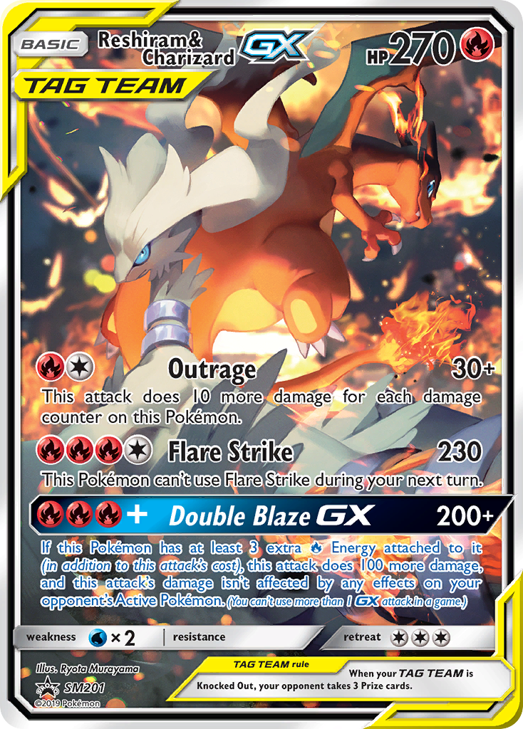 Reshiram & Charizard GX (SM201) [Sun & Moon: Black Star Promos] | Play N Trade Winnipeg